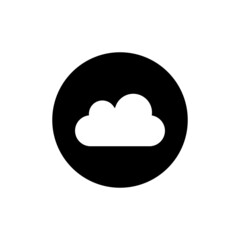 Cloud icon in black round