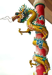 Fototapeta na wymiar The China Dragon is a Chinese temple in Thailand.
