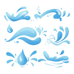 Fototapeta na wymiar Water. Vector illustration. Spray, wave.