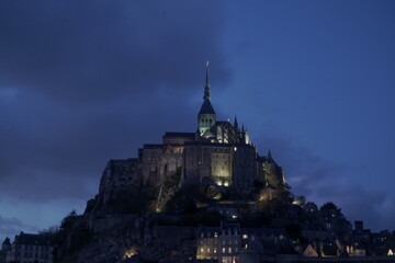 Abbey of Mont Saint Michel in Night