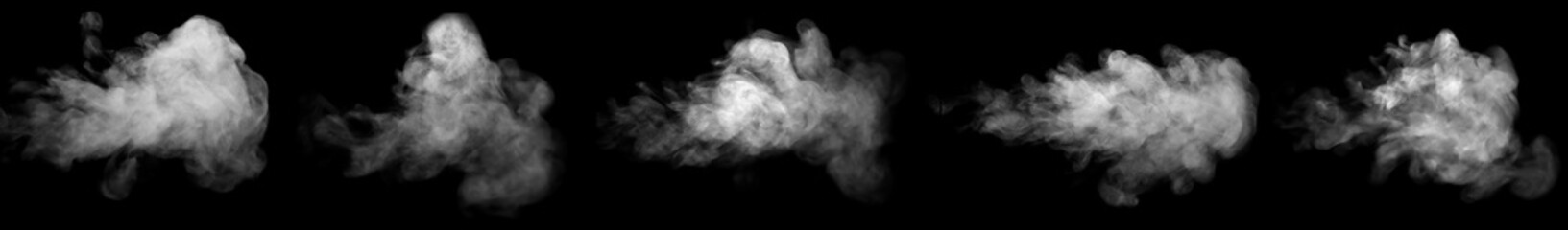 smoke steam isolated black background	