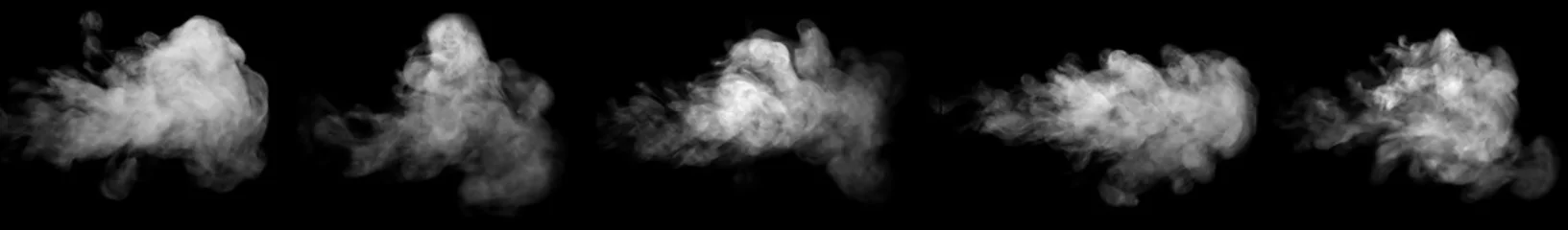 Poster rook stoom geïsoleerd zwarte achtergrond © VRVIRUS