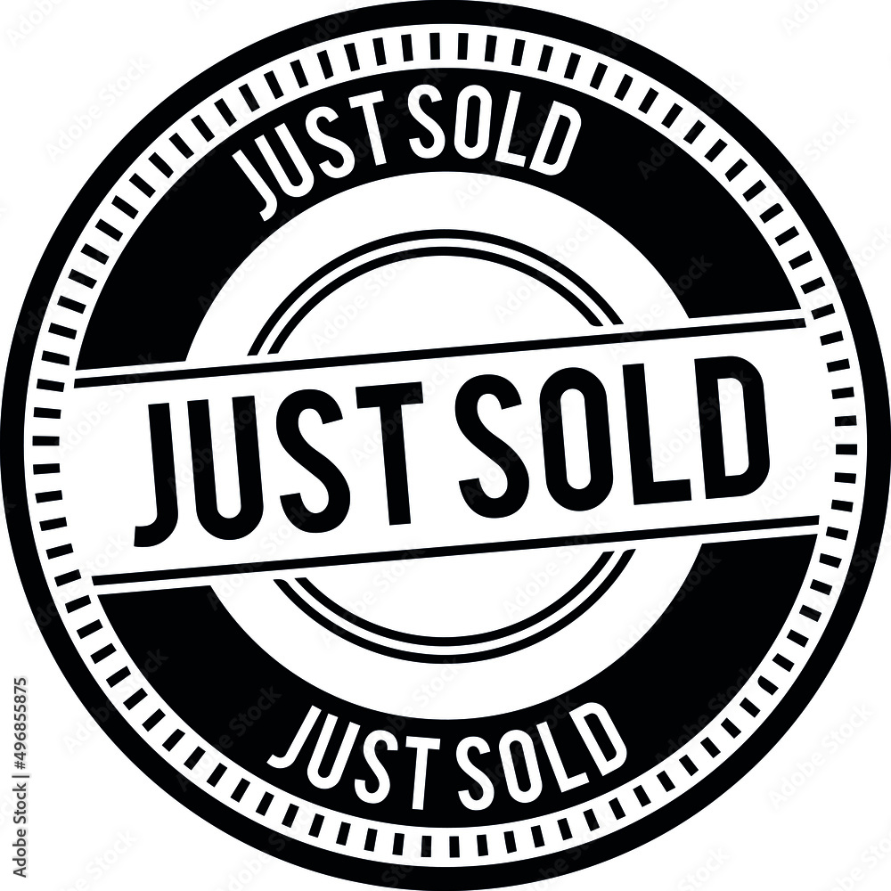 Wall mural just sold badge stamp. just sold seal isolated on white. - Wall murals