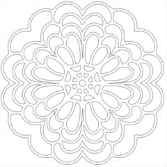 Silhouette of flowers hand drawn  Motifs and ornate elements. 
