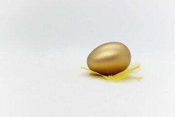 Beautiful golden easter egg from squirrel