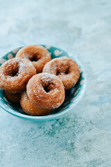 bowl with some rosquillas, typical spanish donuts