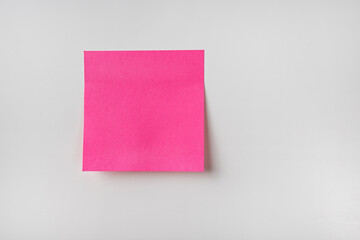 Red sticker on white background