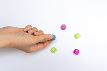 Close-up shot of a Korean folk traditional game