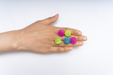 Close-up shot of a Korean folk traditional game