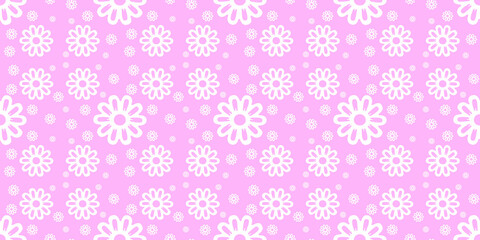 pink seamless pattern with flowers