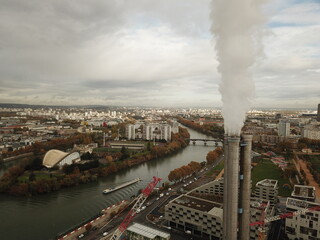 smoky chimney with factory
 