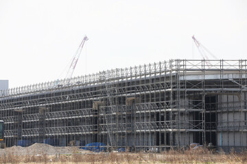 Construction site under construction of a large facility