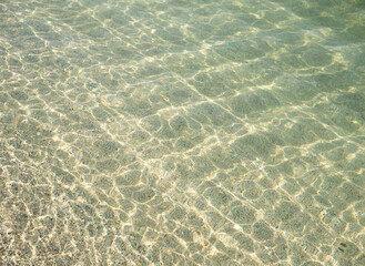 Fototapeta na wymiar Beach on the Adriatic Sea on a sunny day.
