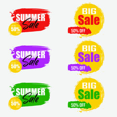 Summer Sale discount vector design