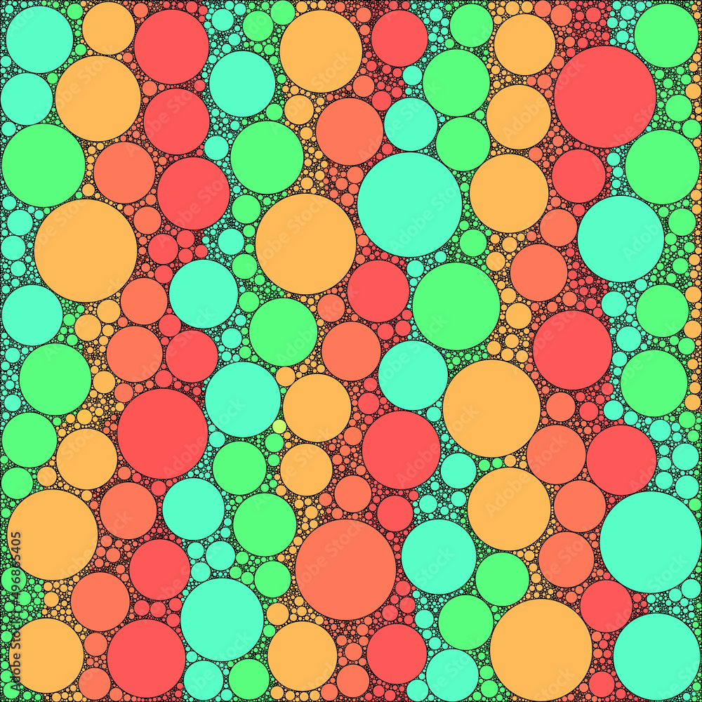 Poster colorful round shape pattern background