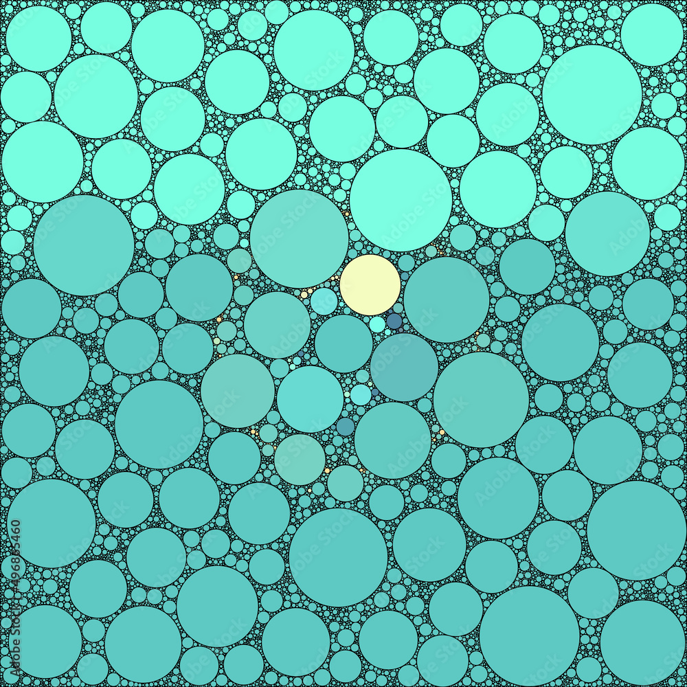 Aufkleber gradient turquoise round shape pattern background