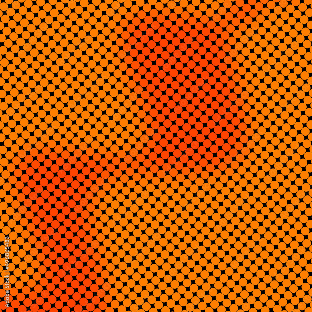 Aufkleber orange gradient round shape pattern background