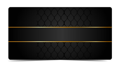 Black VIP card template with gold insert