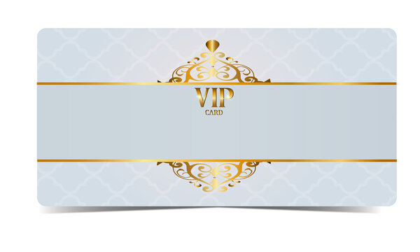 VIP card in silver, platinum.