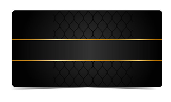 Black VIP card template with gold insert