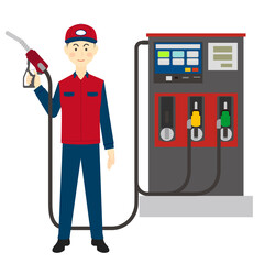 職業 [ガソリンスタンド店員の男性]