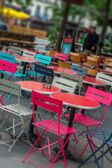 Multicolored terrace