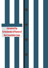 International Day for the Liberation of Prisoners of Nazi Concentration Camp, vector art illustration.