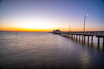 Obraz premium A Cool Evening at Fairhope, Alabama the eve of Sunset...