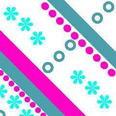 Geometric figures are put together to form a background pattern fabric pattern pink blue green for book covers gifts.