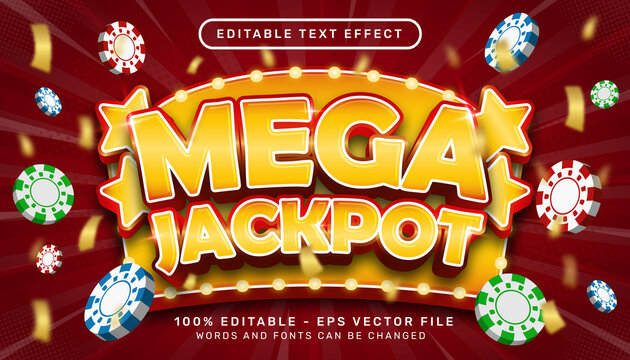 Mega Jackpot 3d Text Effect And Editable Text Effect