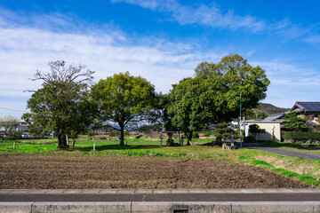 農業が盛んな田舎の風景