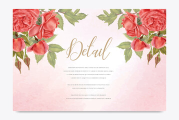 floral wedding invitation template