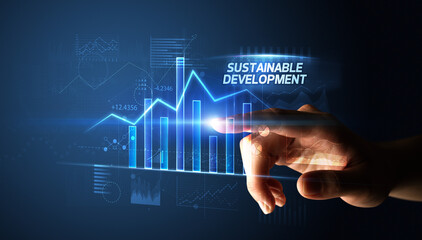 Hand touching business concept concept