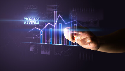 Hand touching business concept concept