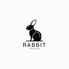 Fototapeta premium Rabbit head logo icon design template Premium Vector