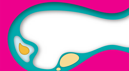 Banner paper cut paper cut shapes design colorful. vector abstract background. layout blank use for text message presentations. colorful color wallpaper, poster, layout, card, form.