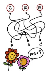 game of flower find number background