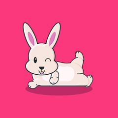 Fototapeta premium rabbit bunny cartoon egg easter cute background vector poster animal sale pet icon character drawing