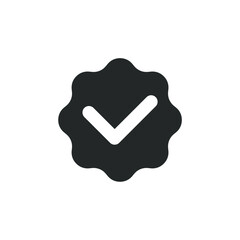 simple checked icon is used for verified mark - obrazy, fototapety, plakaty