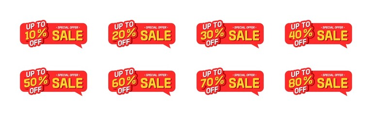 red sale text