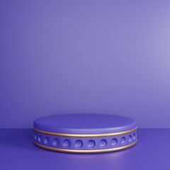 Realistic 3d podium display background