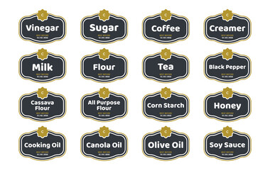 Pantry Organizer Spices Condiments Label  Set 3