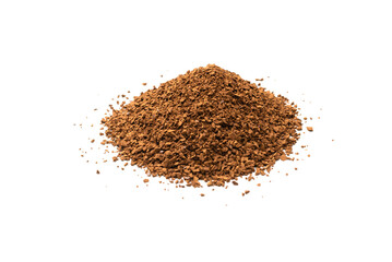 Instant coffee isolated on white background.