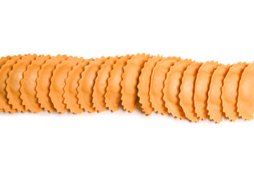 Raw ravioli as background. Healthy italian food.