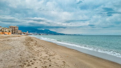 view of the beach in the city