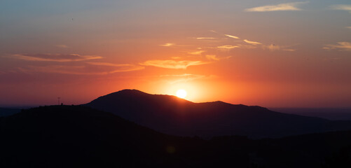 Puesta de sol al atardecer 