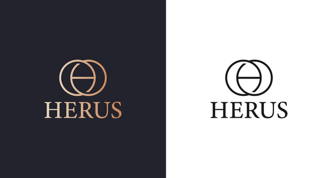 simple modern luxury letter h logo design vector