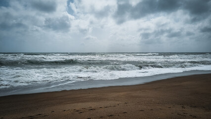storm on the beach