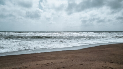 storm on the beach