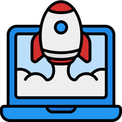 startup filled outline icon